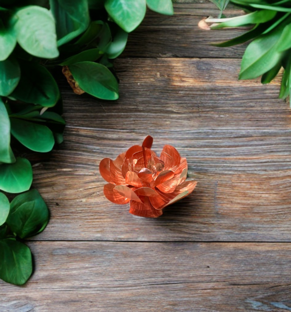 Handmade Copper Lotus Window dangle