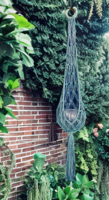 Double Tear drop macramé plant pouch bundle wall hang pod boho decor nursery plant lover art succulent pod home decor wall art new home gift for mom