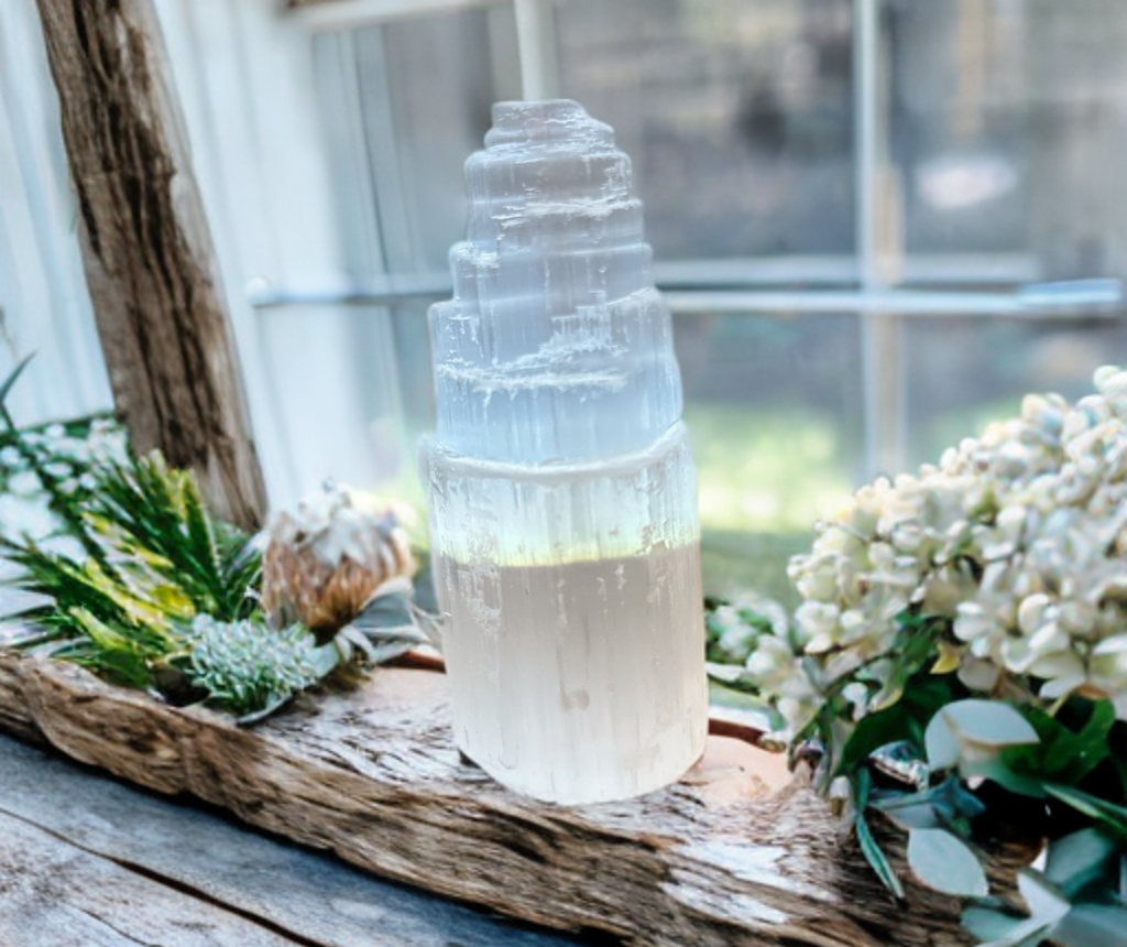 Pure Selenite towers! Natural crystal home decor