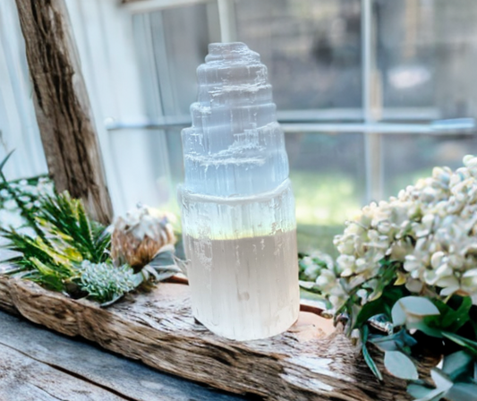 Pure Selenite towers! Natural crystal home decor