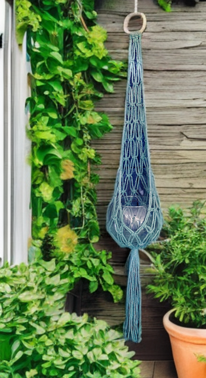 Double Tear drop macramé plant pouch bundle wall hang pod boho decor nursery plant lover art succulent pod home decor wall art new home gift for mom