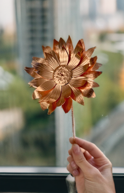 Handmade Pure Copper Sunflower