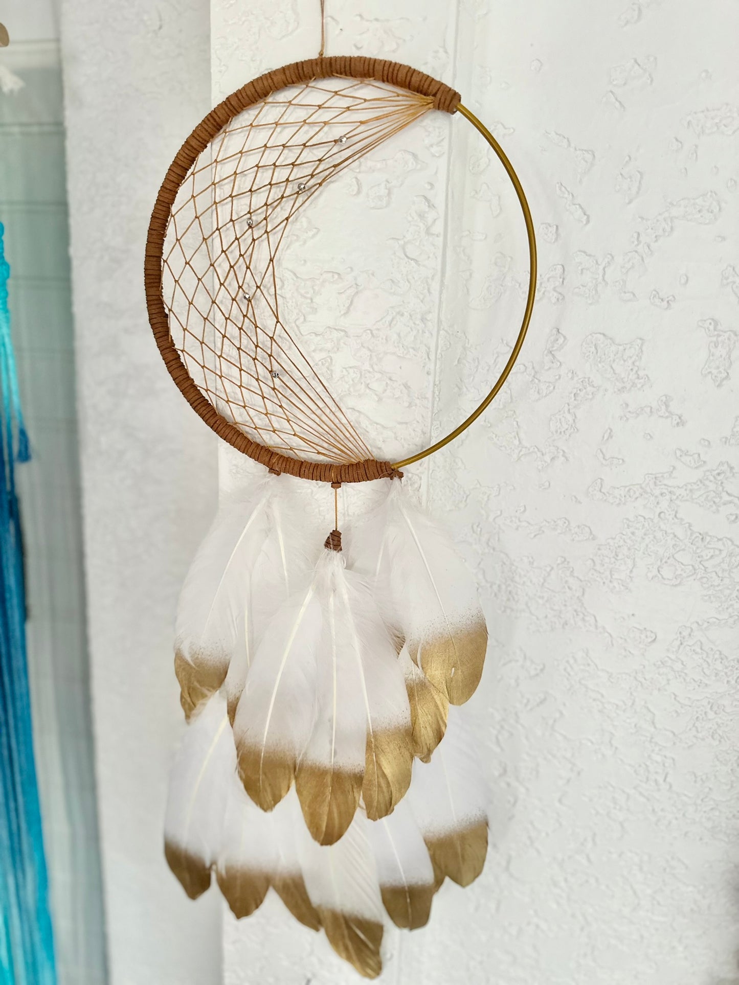 Handmade Boho Feathered Dreamcatcher