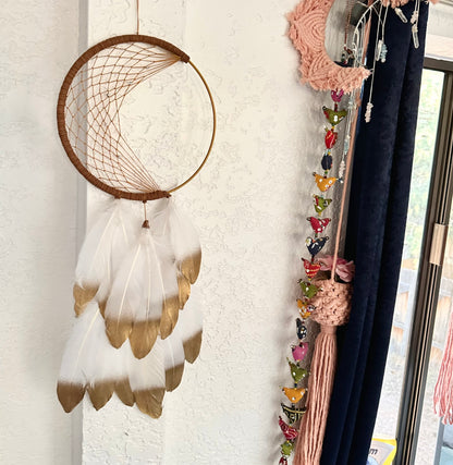 Handmade Boho Feathered Dreamcatcher