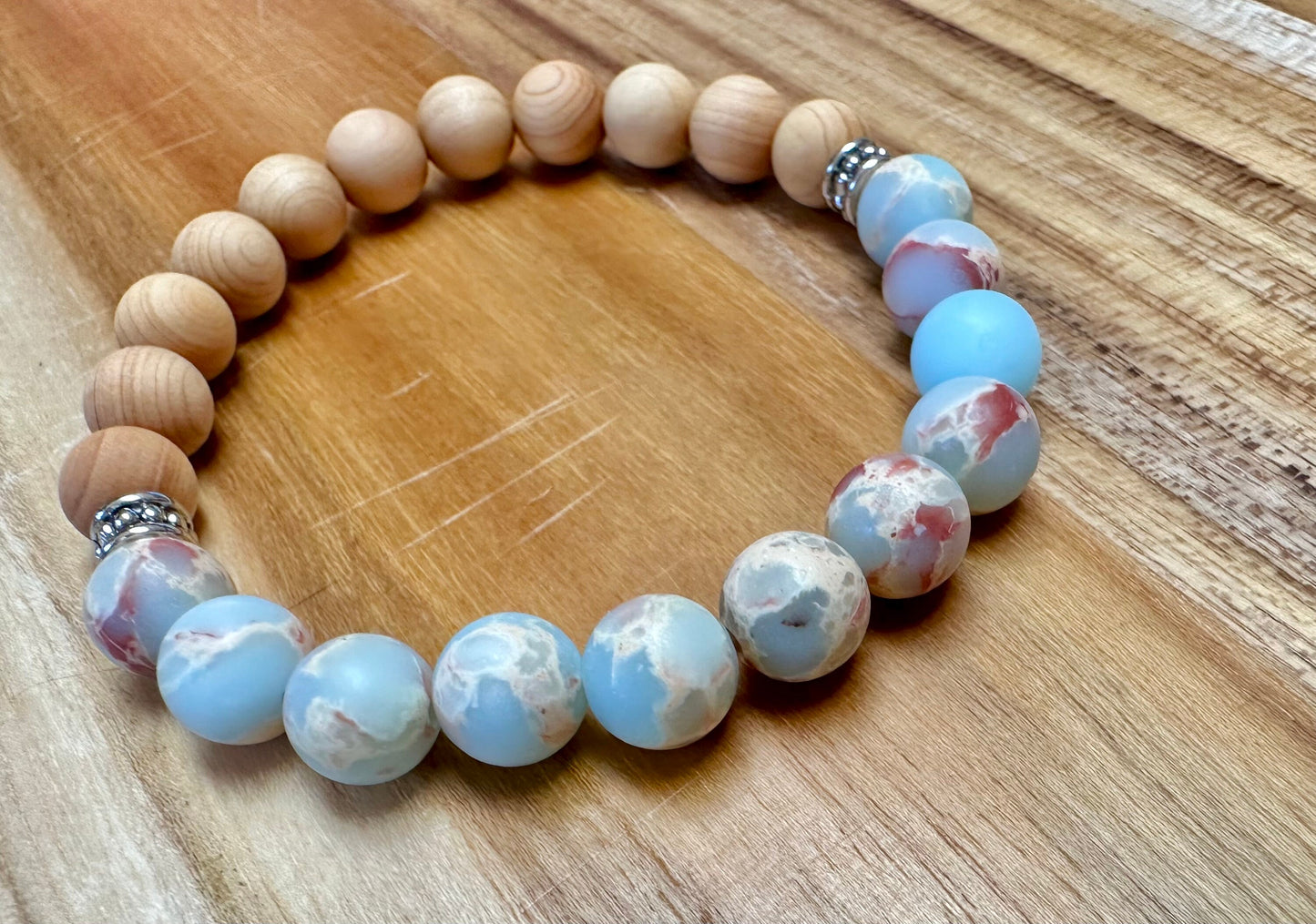 Wood, and Gemstone Diffuser Bracelets, essential oil, natural stones, crystals, chakra, birthstones, healing crystals, trendy, boho, gift,