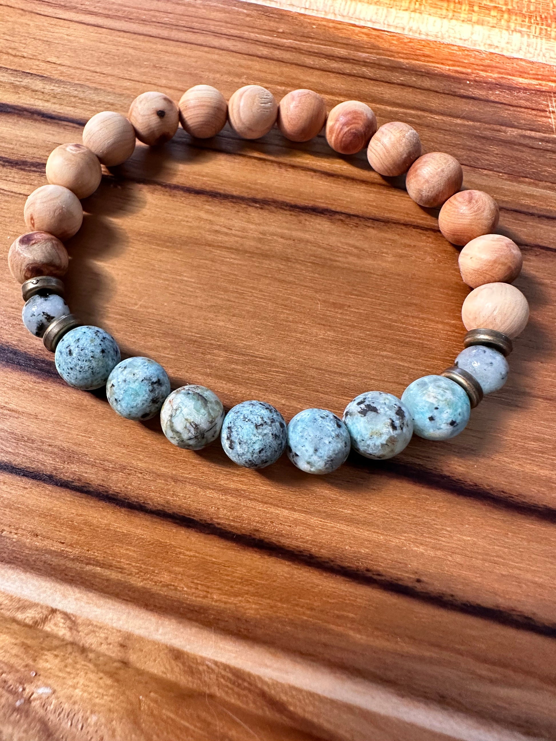 AA Thuja Wood, natural Gemstone, Diffuser Bracelets, essential oil, crystals, chakra, birthstones, boho, gift, stretch bracelet, diffuser