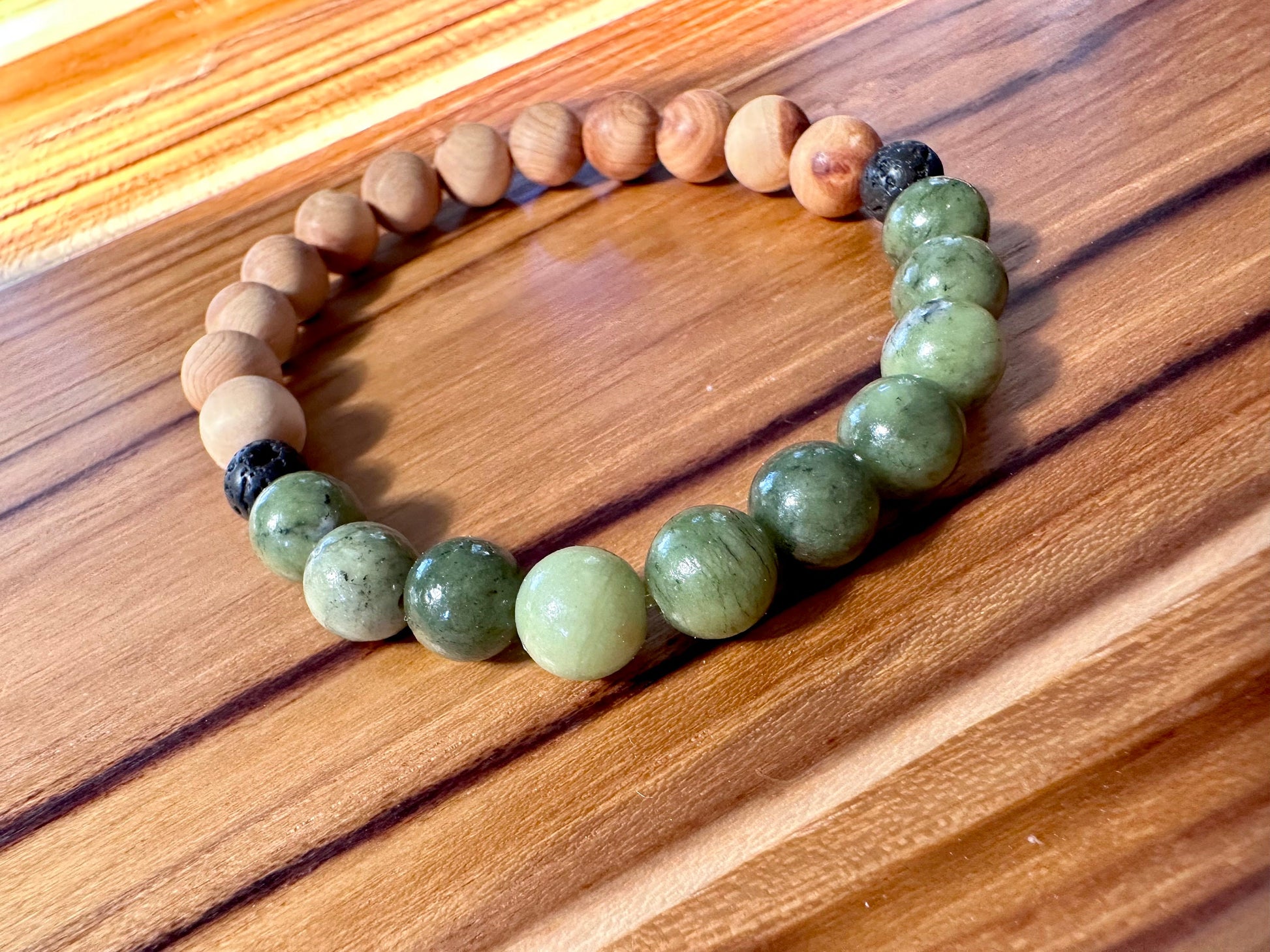 AA Thuja Wood, natural Gemstone, Diffuser Bracelets, essential oil, crystals, chakra, birthstones, boho, gift, stretch bracelet, diffuser