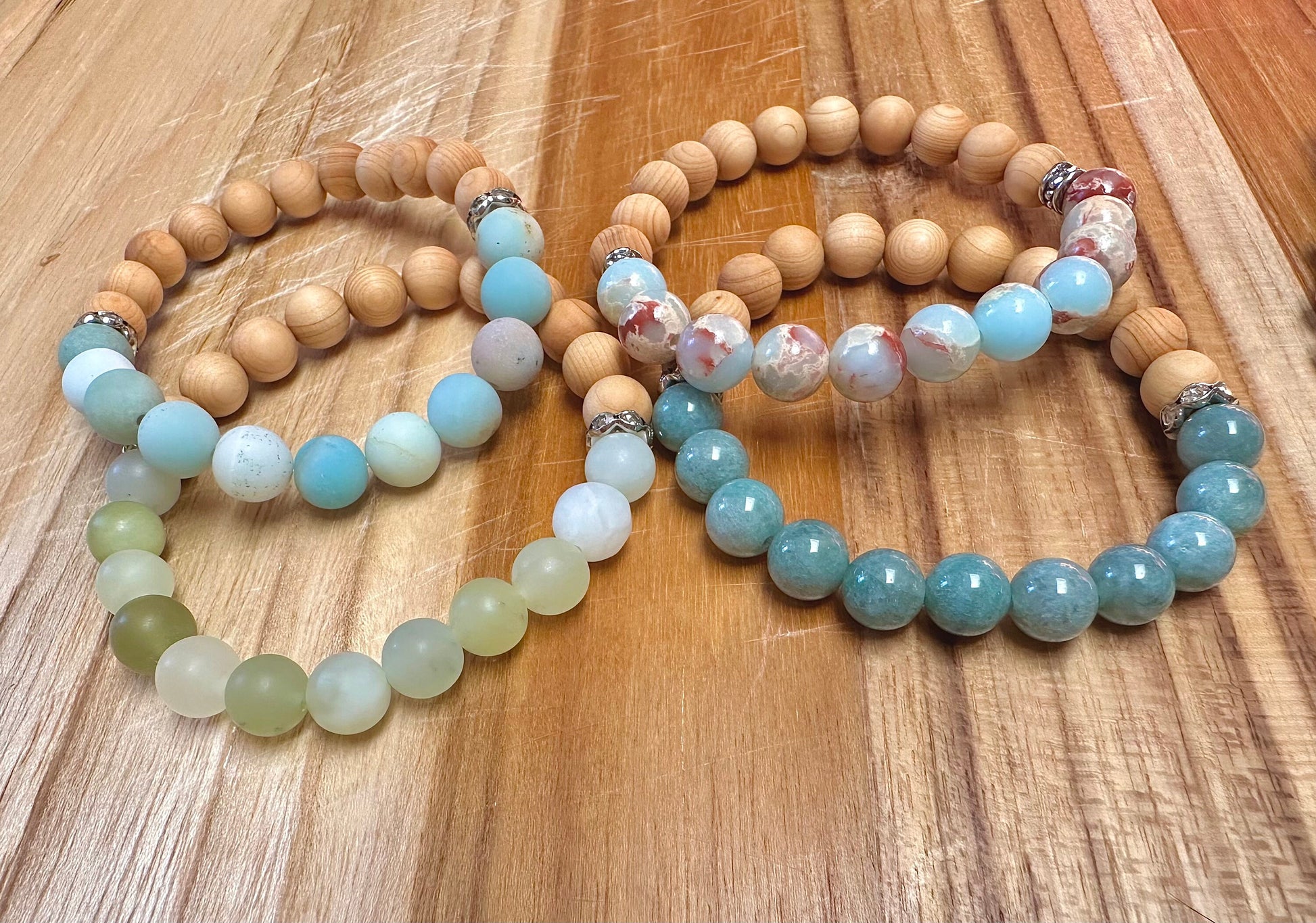 Wood, and Gemstone Diffuser Bracelets, essential oil, natural stones, crystals, chakra, birthstones, healing crystals, trendy, boho, gift,