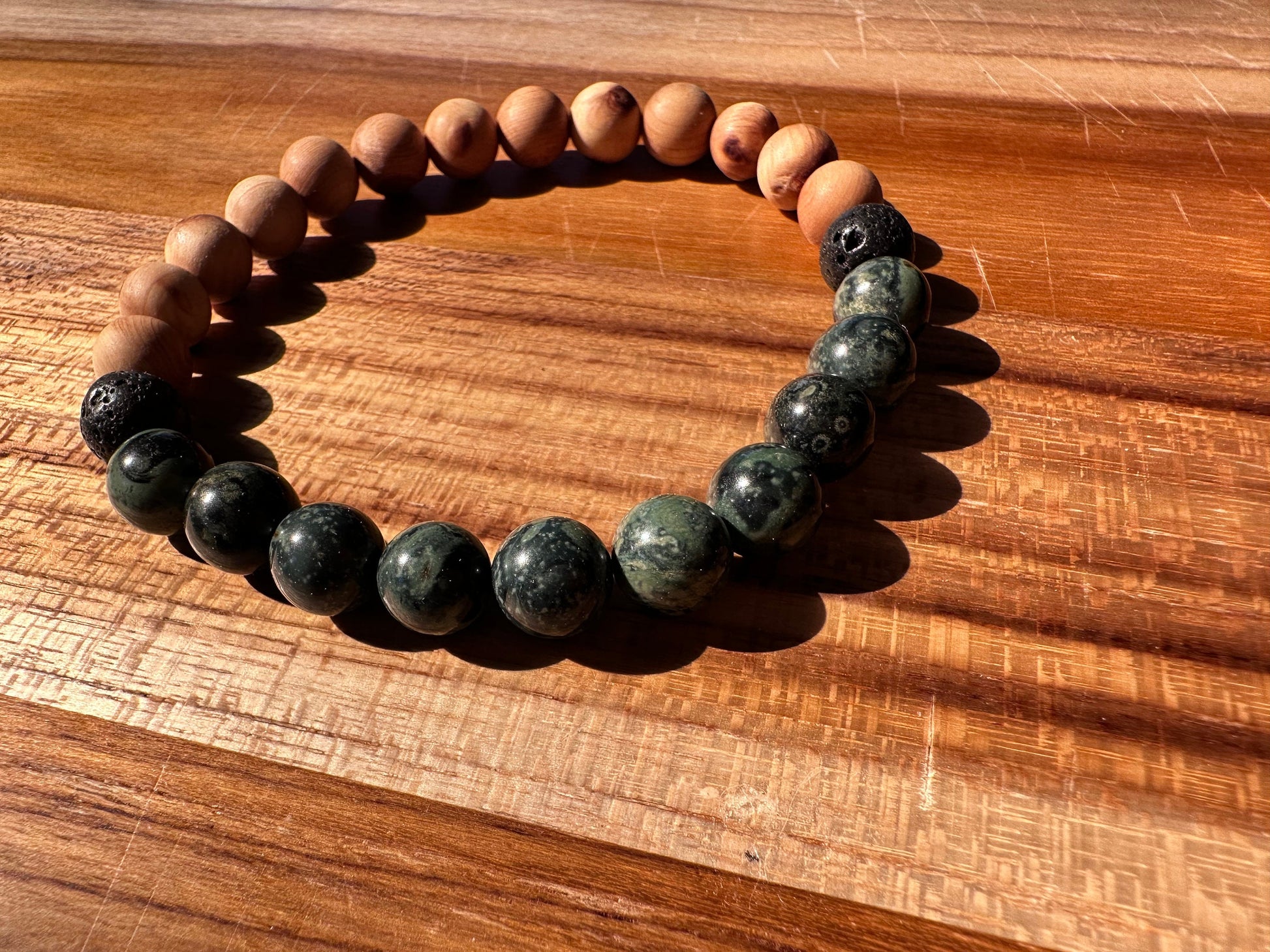 AA Thuja Wood, natural Gemstone, Diffuser Bracelets, essential oil, crystals, chakra, birthstones, boho, gift, stretch bracelet, diffuser