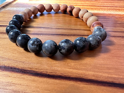 AA Thuja Wood, natural Gemstone, Diffuser Bracelets, essential oil, crystals, chakra, birthstones, boho, gift, stretch bracelet, diffuser