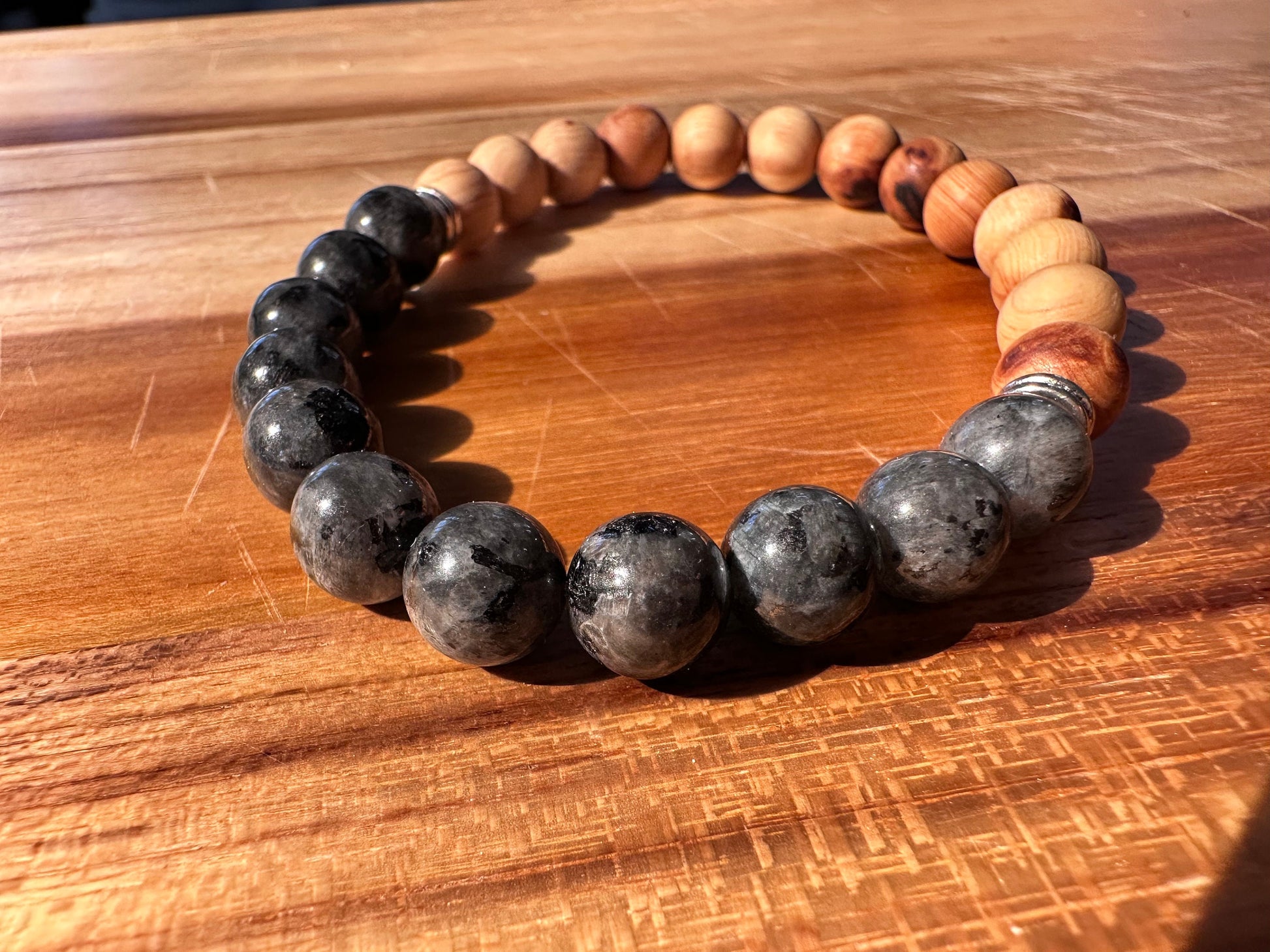 AA Thuja Wood, natural Gemstone, Diffuser Bracelets, essential oil, crystals, chakra, birthstones, boho, gift, stretch bracelet, diffuser