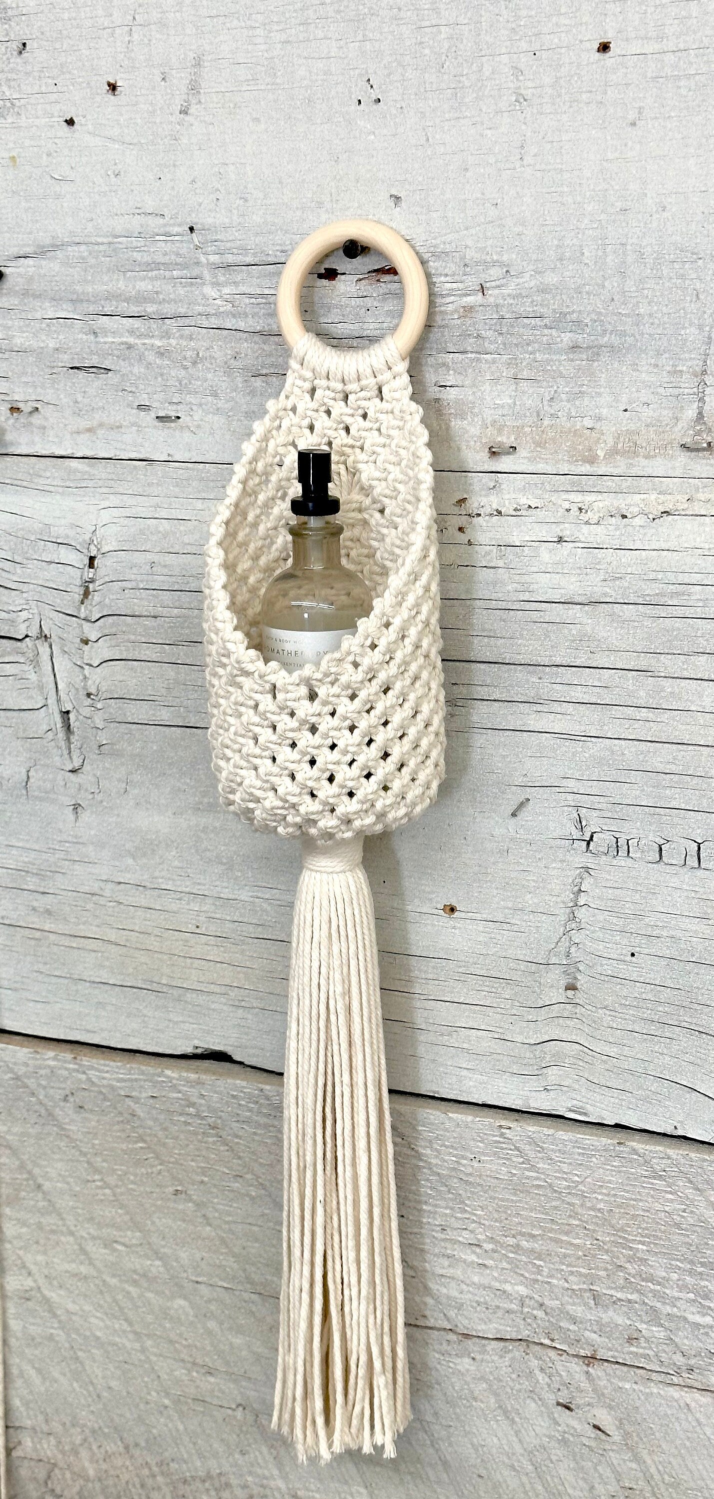 Macrame wall hang wall storage basket bathroom storage nursery decor home decor boho storage pouch custom modern pattern woven art bedroom