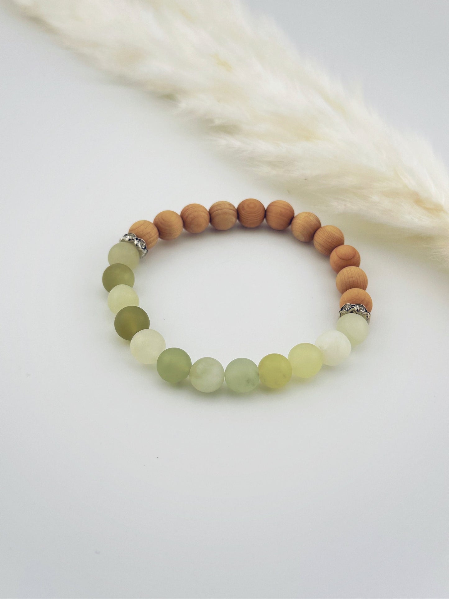 Natural Matte Serpentine Green Jade Gemstone Diffuser Bracelet, essential oil, natural stones, crystals, chakra birthstones, healing crystal