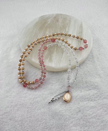 108 bead Mala mediation natural healing yoga necklace layered bracelet gift bridal shower decor self care love affirming mala therapeutic