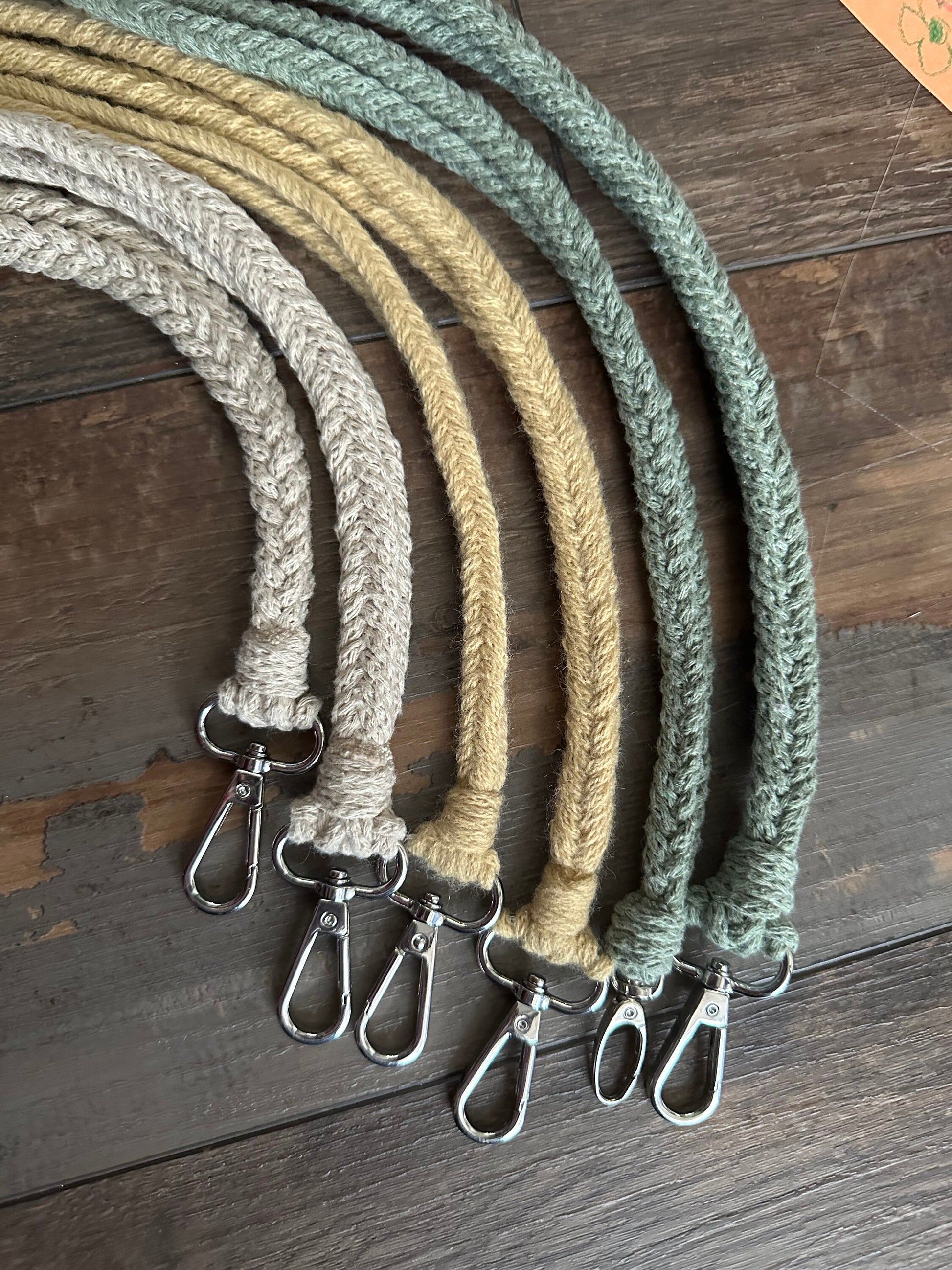 Custom fishtail braided macrame lanyard and matching wristlet bundle! Gift bundle for teacher nurse high school students party favor supply