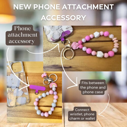 Phone attachment accessory for lanyards wristlets and phone charms!