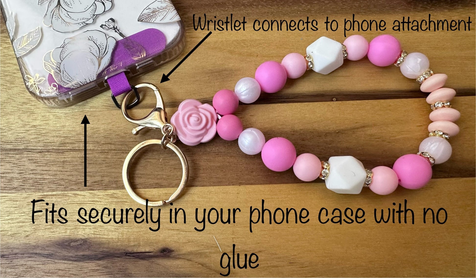 Phone attachment for wristlets lanyards phone charms phone accessories for comfort and easy no glue or sticker phone accessory for clip ons