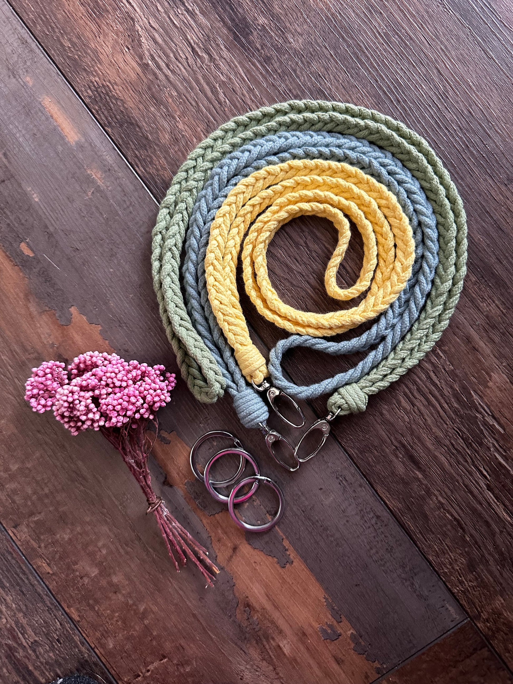 Custom fishtail Macrame braided lanyard key card holder key ring teacher nurse custom color lanyard school ID card high school lanyard boho