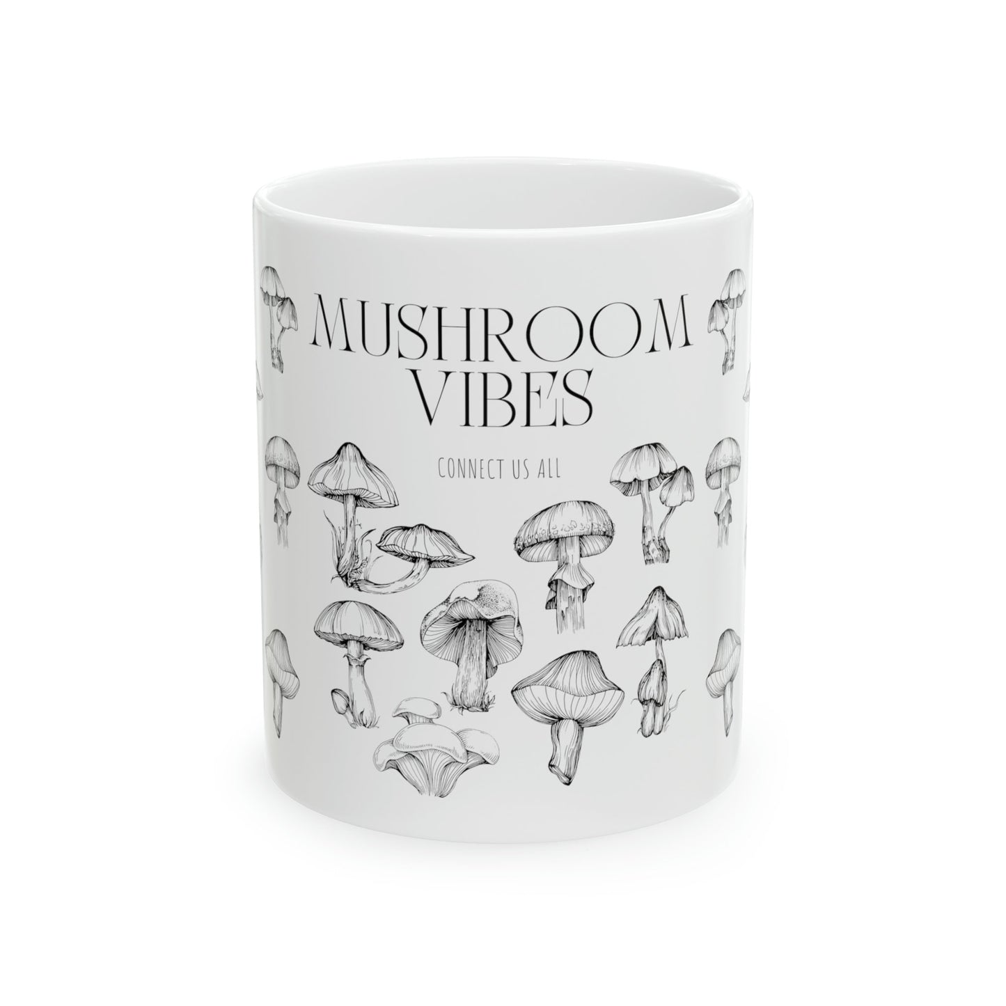 Mushroom Vibes Mug boho coffee mug for women Mushroom funny coffee cup gift for teachers mushroom top shroom enthusiast artistic kitchen cup