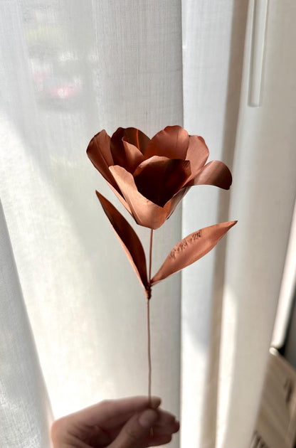 Pure 99.9% Copper Tuilp flower, artistic metal flower arrangement gift for loved ones forever flower metal art Tulip Handmade copper wedding