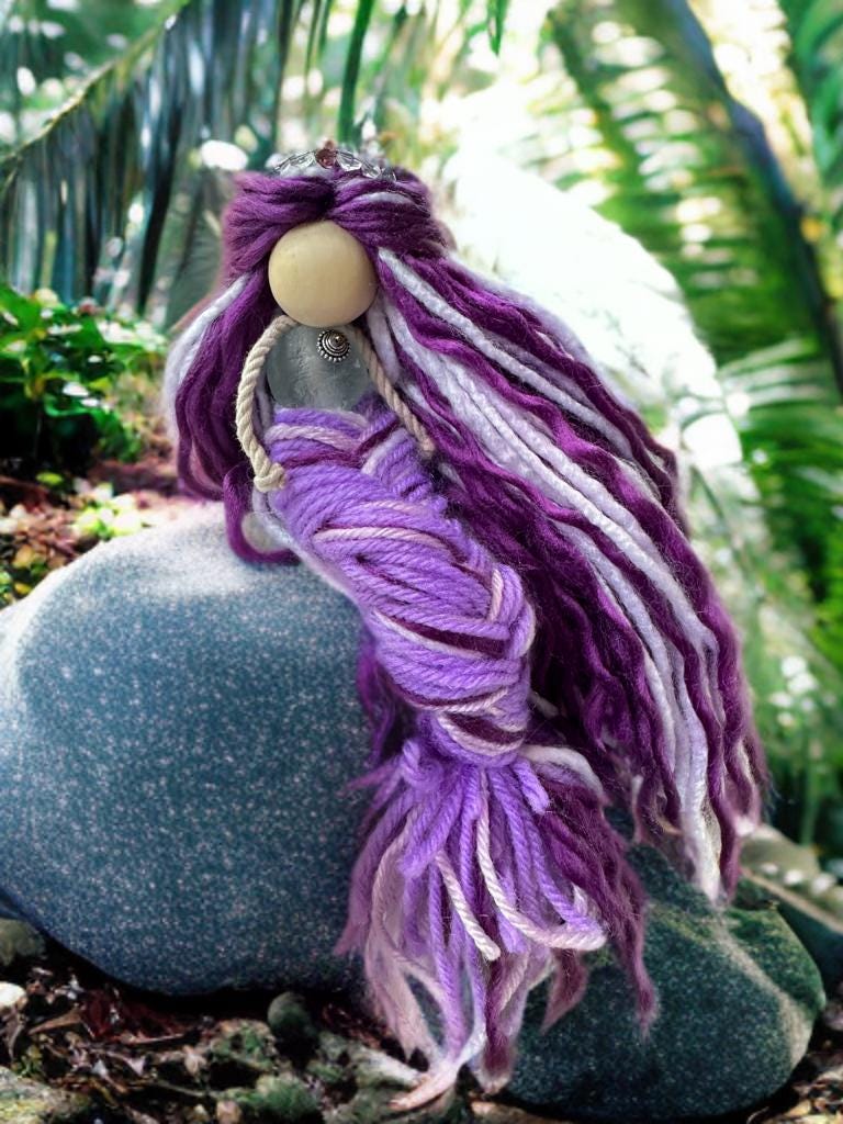 Custom handmade Mermaid doll with posable tails kids gift room decor fantasy desk ornament window decoration beach theme costal macrame sea