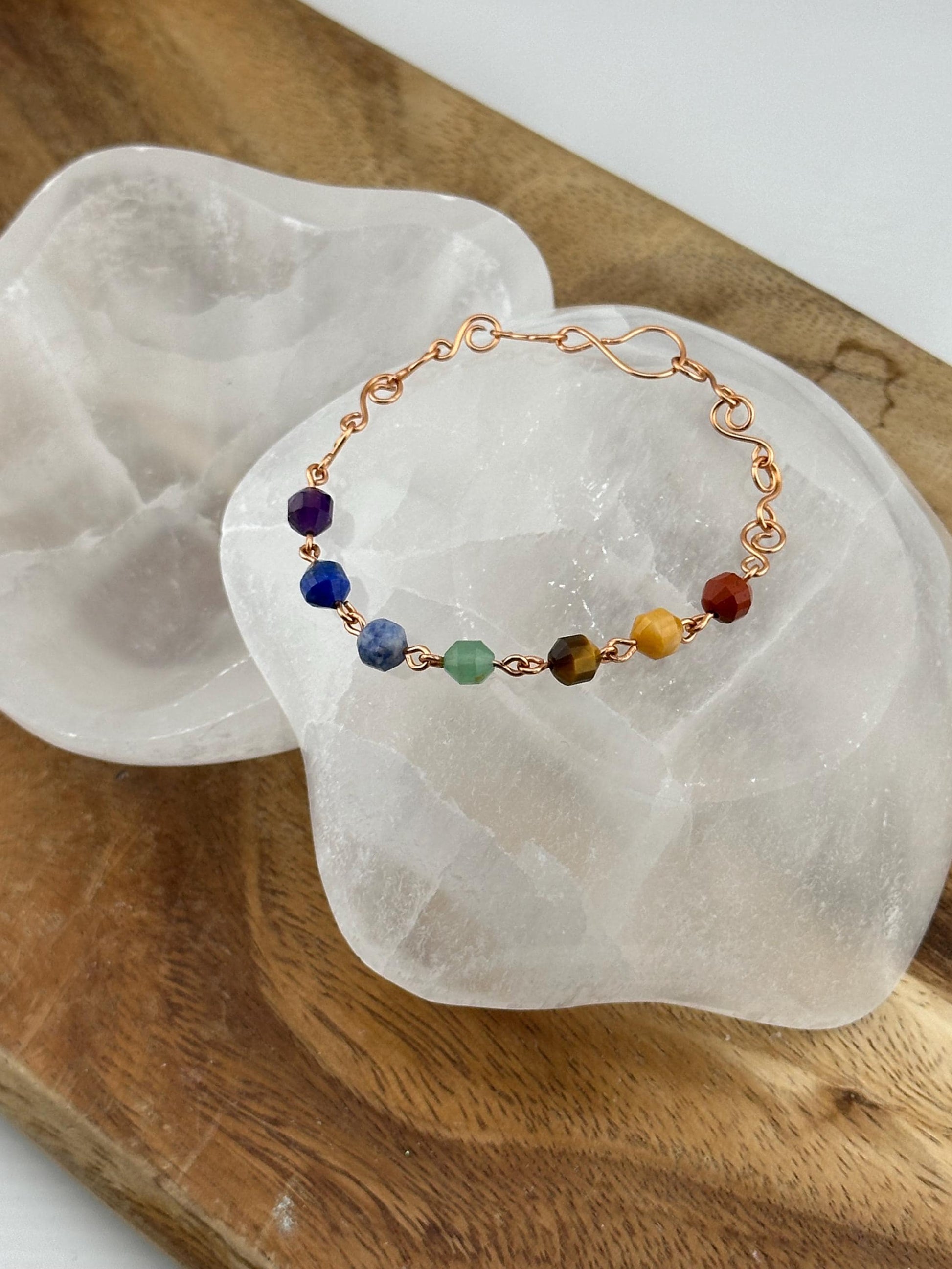 8 Stone Super Chakra energy prism stones handmade chain accessory healing crystal gift natural cleansing protection luck positive energy