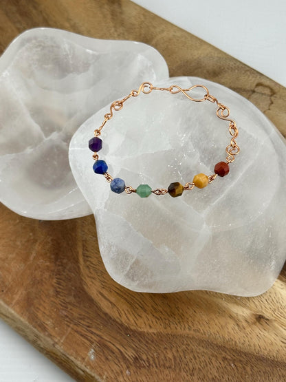 8 Stone Super Chakra energy prism stones handmade chain accessory healing crystal gift natural cleansing protection luck positive energy 8mm