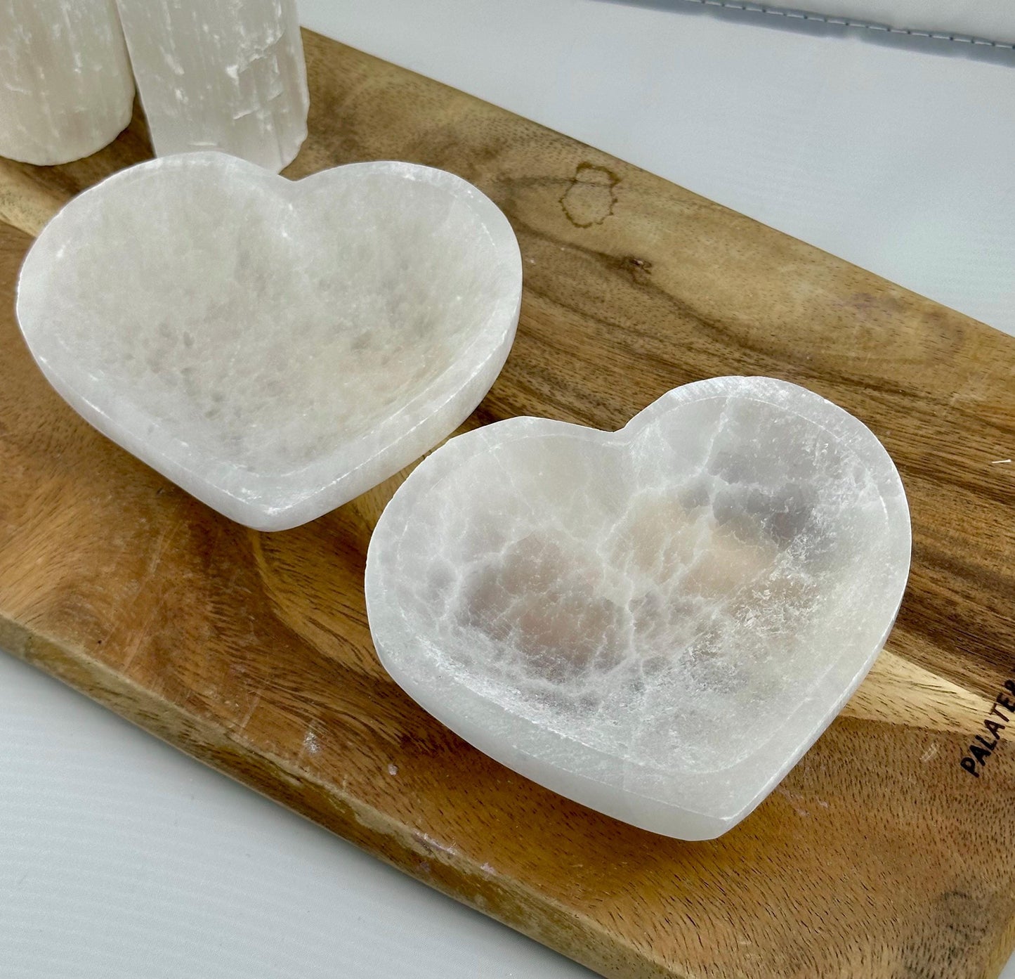 Large Heart Moroccan Selenite Crystal bowls natural healing crystal metaphysical practice charging jewelry holder soap dish home decor gift