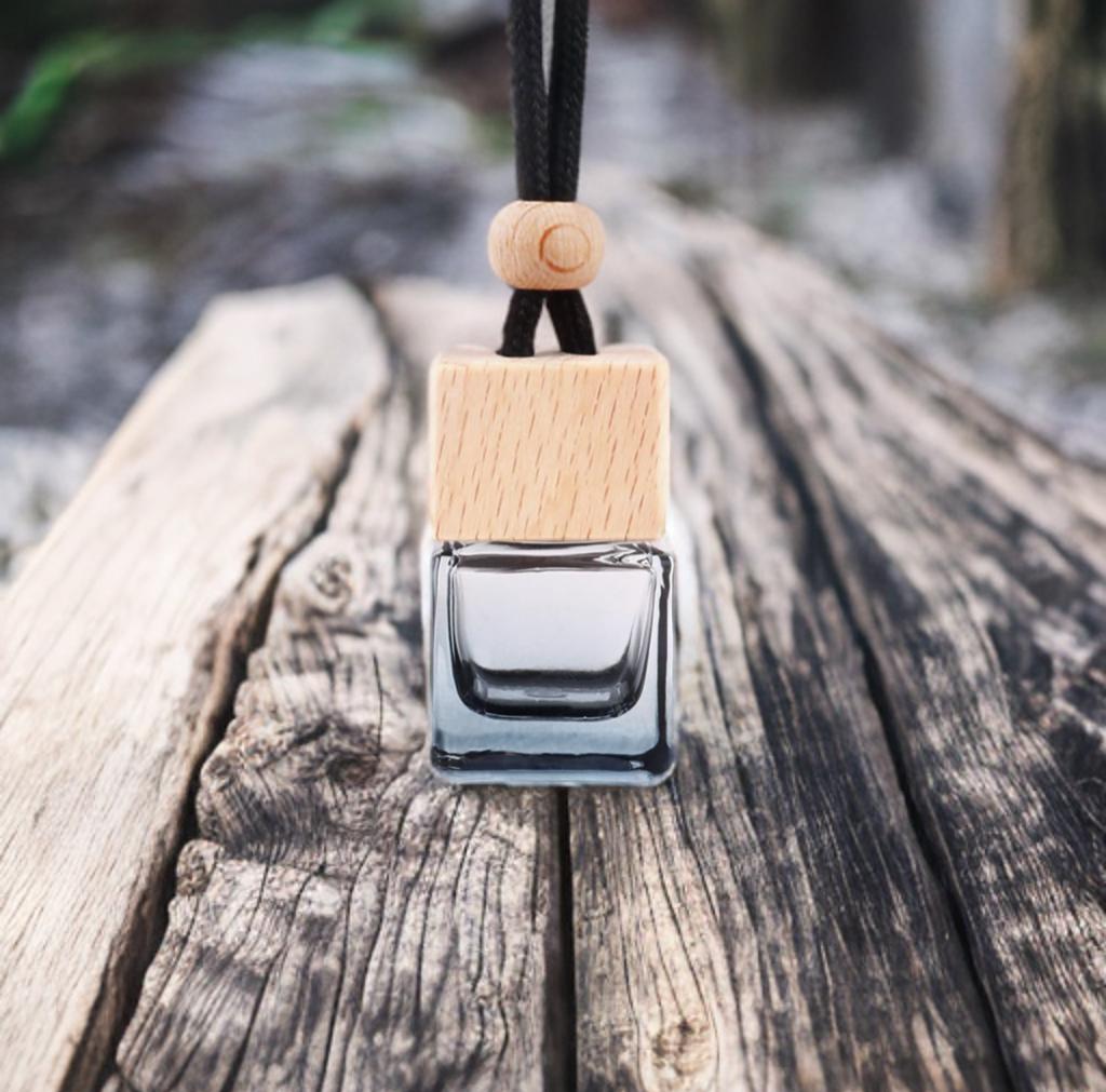 Rear view Mirror Car Diffuser glass & wood car dangle light black decor boho car accessories essential oil diffuser party favor gift teacher