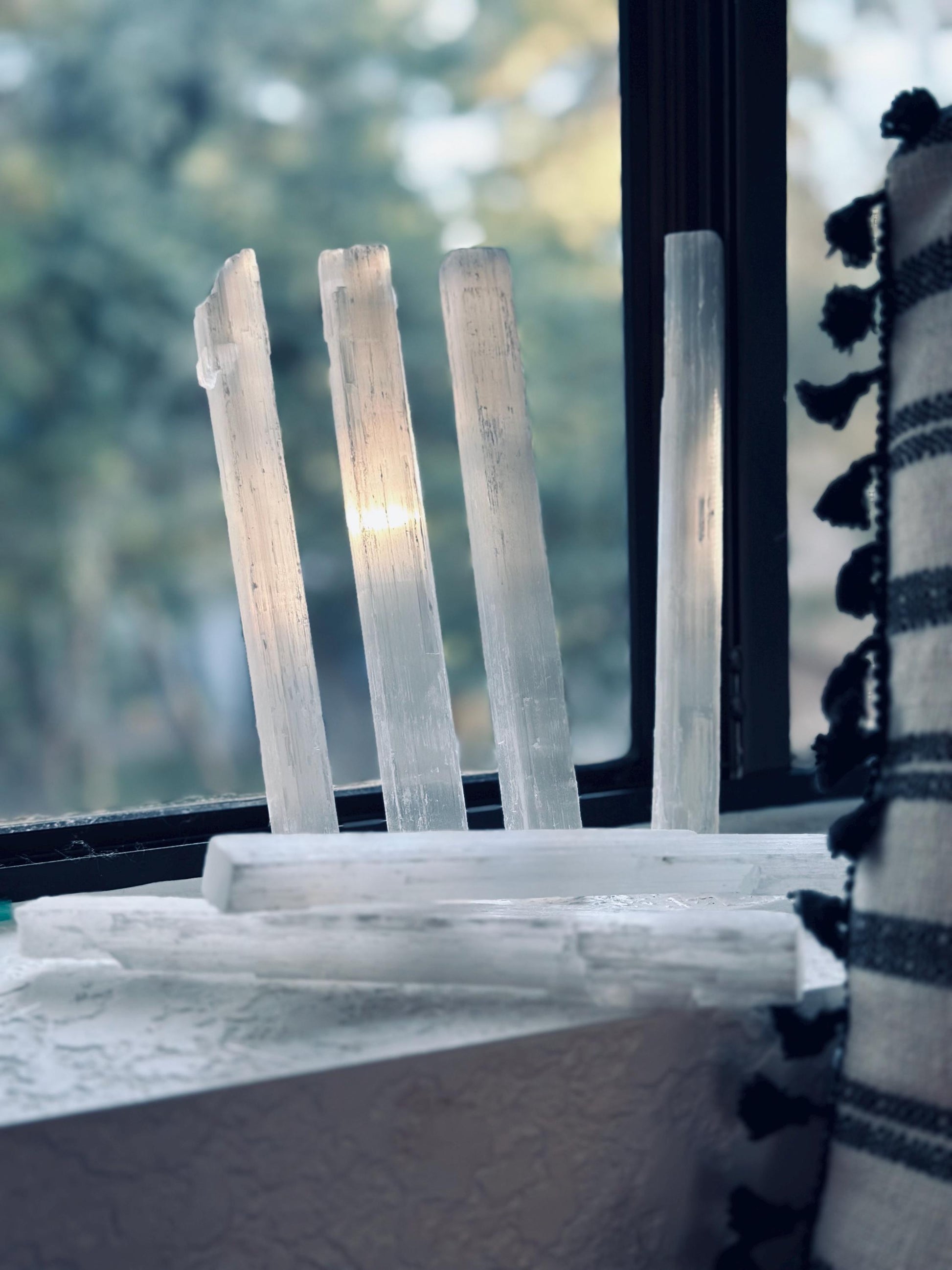 Raw Large and Medium Selenite Crystal healing sticks home protection against evil diy jewelry supply decor chakra aura cleansing gift stone