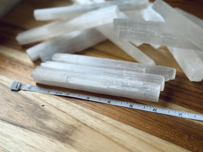 Raw Large and Medium Selenite Crystal healing sticks home protection against evil diy jewelry supply decor chakra aura cleansing gift stone