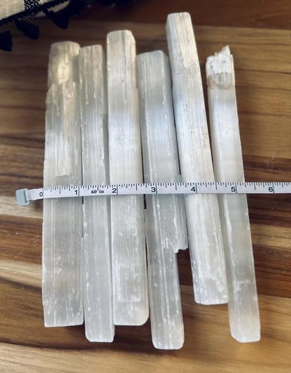 Raw Large and Medium Selenite Crystal healing sticks home protection against evil diy jewelry supply decor chakra aura cleansing gift stone