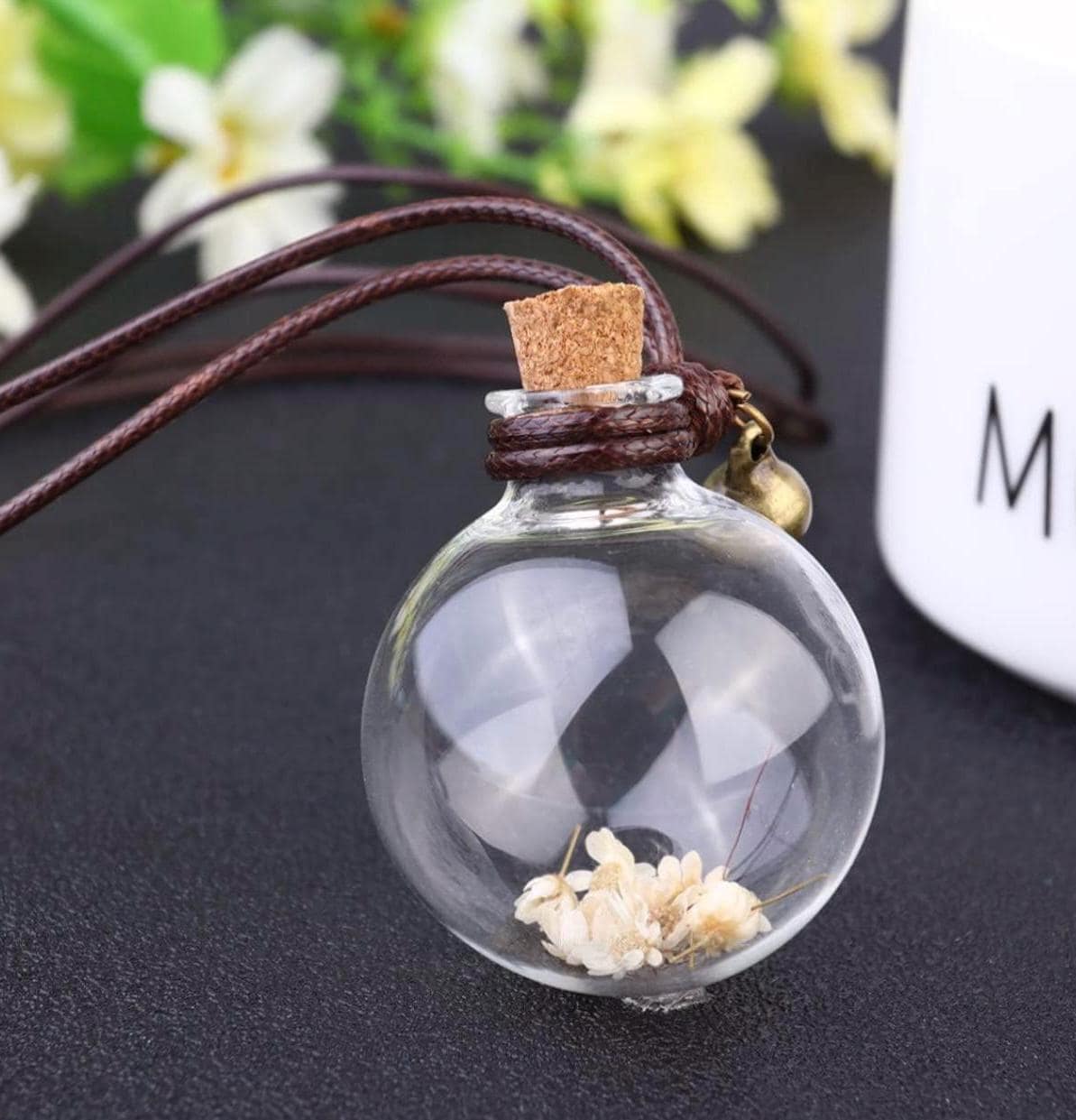 Potion Bottle Car Diffuser gift bundle glass & cork car dangle home decor boho essential oil diffuser rear view mirror gift for her natural